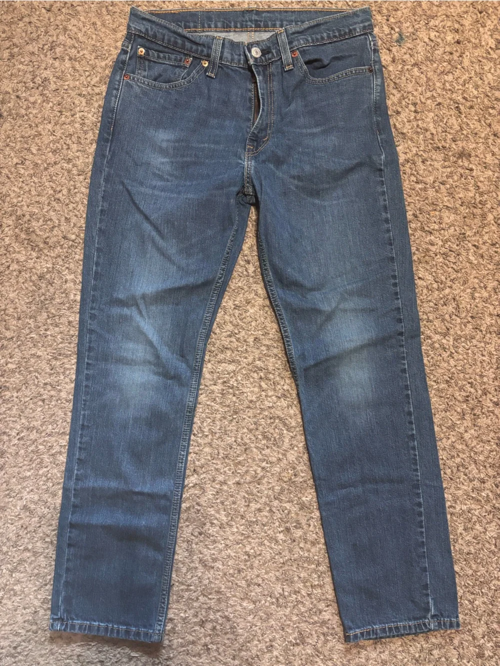 Levi's Men's Blue Relaxed Straight Jeans with Signature Patch 32/30